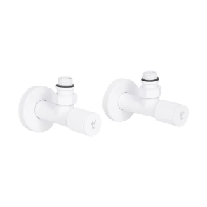 Комплект кранов Thermo Alliance Standart 1/2" С для полотенцесушителя угловой белый SF395W15W №3
