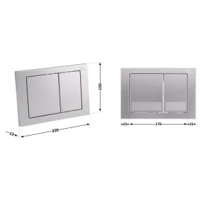 Панель змиву для унітаза Qtap Nest QT0111M06029SAT №2