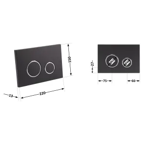 Панель змиву для унітаза Qtap Nest QT0111M11V1146MB №2