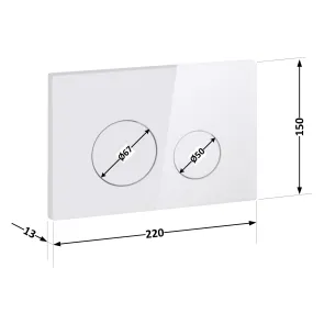 Панель змиву для унітаза Qtap Nest QT0111M11110W №2