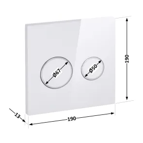 Панель смыва для унитаза Qtap Nest Uni QT0211P01V1176W №2