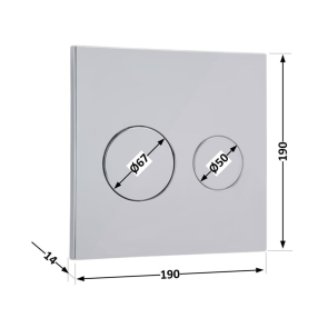 Панель смыва для унитаза Qtap Nest Uni QT0211P01V1009CRM №2