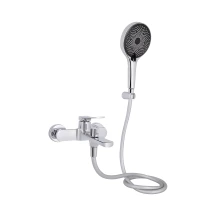 Смеситель для ванны Qtap Slavonice (с душевым гарнитуром) QTSLV259CRM48034 Chrome