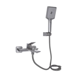 Змішувач для ванни Qtap Presto (з душовим гарнітуром) QTPRE259GRP45584 Graphite №1