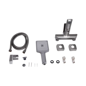 Змішувач для ванни Qtap Presto (з душовим гарнітуром) QTPRE259GRP45584 Graphite №12