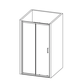 Душевые двери в нишу Qtap Taurus CRM2013-14.C6 130-140x200 см, стекло Clear 6 мм, покрытие CalcLess №3