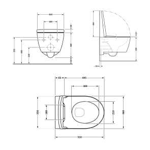 Унитаз подвесной Qtap Scorpio безободочный Ultra Quiet с сиденьем Soft-close QT14332380AW №2