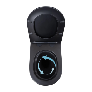 Унитаз подвесной Qtap Scorpio Ultra Quiet безобедочный с сидением Soft-close MATT BLACK QT14332380AMB №6