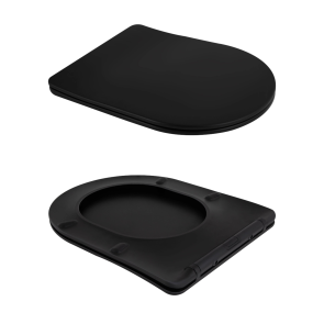 Унитаз подвесной Qtap Scorpio Ultra Quiet безобедочный с сидением Soft-close MATT BLACK QT14332380AMB №8