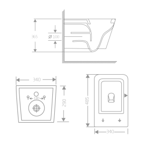 Унитаз подвесной Qtap Crow Ultra Quiet 485×340×290 мм, Matt Black, с сиденьем Slim Duroplast/ Soft-close/ Quick Release QT05335171MB №2