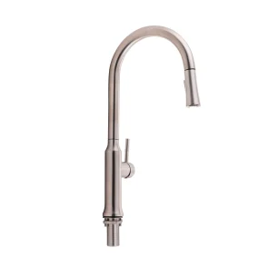 Смеситель для кухни Qtap Baruska с выдвижным изливом QTBAR9137103UN Brushed Nickel PVD №1