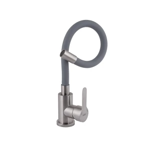 Змішувач для кухні Brinex Pure 015F3 з гнучким виливом Nickel/Grey BRIPUR015F3NKG №3