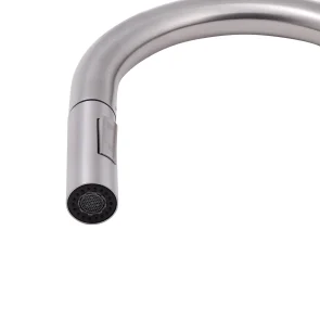 Змішувач для кухні Qtap Lenicka з висувним виливом QTLEN9138103UN Brushed Nickel PVD №4