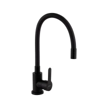 Смеситель для кухни Brinex Pure 015F3 с гибким изливом Black Matt BRIPUR015F3BLM