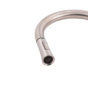 Смеситель для кухни Qtap Baruska с выдвижным изливом QTBAR9137103UN Brushed Nickel PVD №4