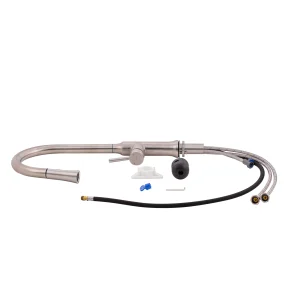 Смеситель для кухни Qtap Baruska с выдвижным изливом QTBAR9137103UN Brushed Nickel PVD №5