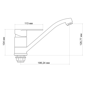 Смеситель для кухни Lidz Tani 003 (k40) LDTAN003CRM44968 Chrome №2