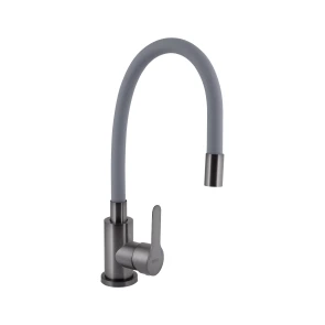 Змішувач для кухні Brinex Pure 015F3 з гнучким виливом Graphite/Grey BRIPUR015F3GRG №1
