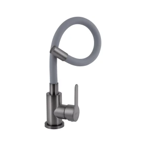 Змішувач для кухні Brinex Pure 015F3 з гнучким виливом Graphite/Grey BRIPUR015F3GRG №3