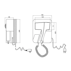 Фен с держателем Qtap Pohodli 1200 Вт QTF1200RNP White (Pobut) №2