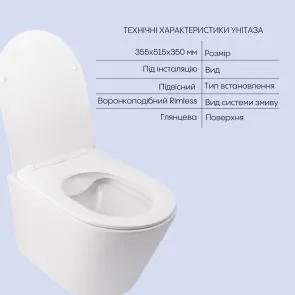 Комплект Qtap Swan 2 в 1: подвесной унитаз Rimless + биде подвесное №3