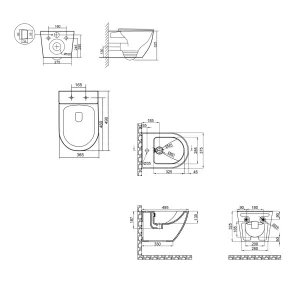 Комплект Qtap Robin Matt Black 2 в 1: подвесной унитаз Ultra Quiet QT13332381АSMB + биде подвесное QT1355046FMB №2