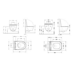 Акционный набор: Унитаз подвесной Jay Ultra Quiet QT07335177W 485х360х320+ Tern Ultra Quiet QT17332303ASW 490x365x325 №2