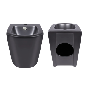 Акционный набор: Унитаз напольный Robin Ultra Quiet QT13226083AMB 660x360x855 Black + Биде напольное Robin QT13442141CMB 565x360x405 Black №8