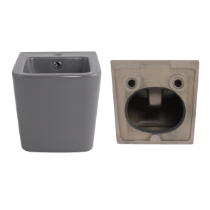 Комплект Qtap Tern Stone grey 3 в 1: подвесной унитаз Ultra Quiet + биде подвесное + накладная раковина QTTERSG49162 №8