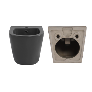 Комплект Qtap Robin Anthracite 3 в 1: подвесной унитаз Ultra Quiet + биде подвесное + накладная раковина QTROBAN49157 №8