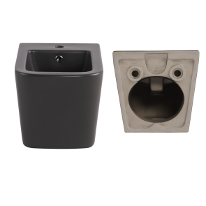Комплект Qtap Tern Anthracite 3 в 1: подвесной унитаз Ultra Quiet + биде подвесное + накладная раковина QTROBAN49157 №8