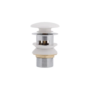 Донний клапан Pop-up для біде з переливом 70х70х110 mm White Qtap №2