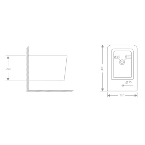 Біде підвісне Qtap Crow 485х340х290 мм White QT05555371W №2
