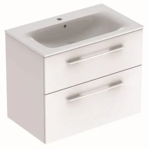 Шкафчик с умывальником 80 Selnova Square Slim rim 501.240.00.1 Geberit №1