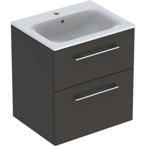 Шафка з умивальником 60 Selnova Square Slim rim Anthracite 501.237.00.1 Geberit №1