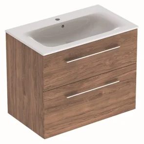 Шафка з умивальником 80 Selnova Square Slim rim Walnut 501.242.00.1 Geberit №1