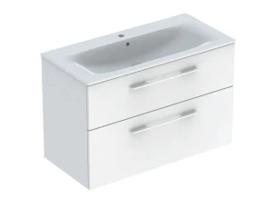 Шкафчик с умывальником 100 Selnova Square Slim rim 501.244.00.1 Geberit №1