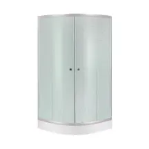 Душова кабіна Lidz Latwa SC80x80.SAT.LOW.FR, скло Frost 4 мм + Lidz Душовий піддон KAPIELKA ST80x80x15