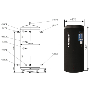 Теплоаккумулятор Thermo Alliance TA-ТАМ-00 500 с изоляцией 60 мм №2