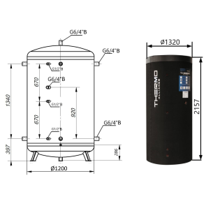 Теплоаккумулятор Thermo Alliance TA-ТАМ-00 2000 60 мм №2