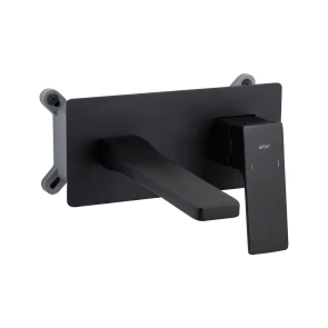 Смеситель для раковины Qtap Gemini скрытого монтажа QTGEM273BLM45694 Black Matt №1