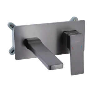 Смеситель для раковины Qtap Gemini скрытого монтажа QTGEM273GMB45695 Gunmetal Black PVD №1
