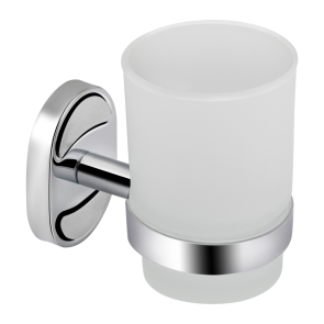Склянка з тримачем Lidz Oreo 0401 настінний (матове скло) LDORE0401CRM22163 Chrome №1