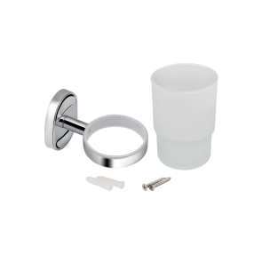 Склянка з тримачем Lidz Oreo 0401 настінний (матове скло) LDORE0401CRM22163 Chrome №4
