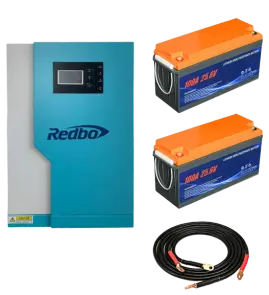 Комплект Інвертор+Акумулятори:REDBO RB5548-5-100A-N+Аккумулятори EDON LiFePo4 100Ah 24V №1