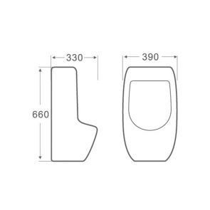 Писсуар подвесной Qtap Crow с краном-дозатором 390х330х660 White QT0588112HW №2
