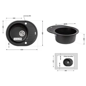 Кухонна мийка Lidz 620x500/200 BLM-14 (LIDZBLM14620500200) №2