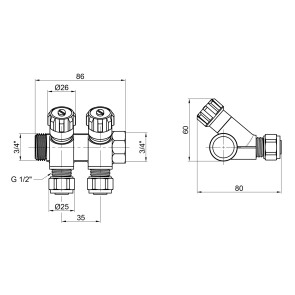 Колектор SD Plus 3/4" 2 виходи SD230W2 №3