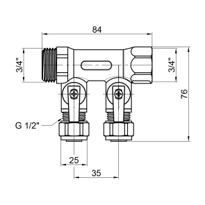 Колектор SD Plus 3/4" 2 виходи SD231W2 №2