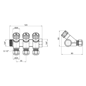 Колектор SD Plus 3/4" 3 виходи SD230W3 №2
